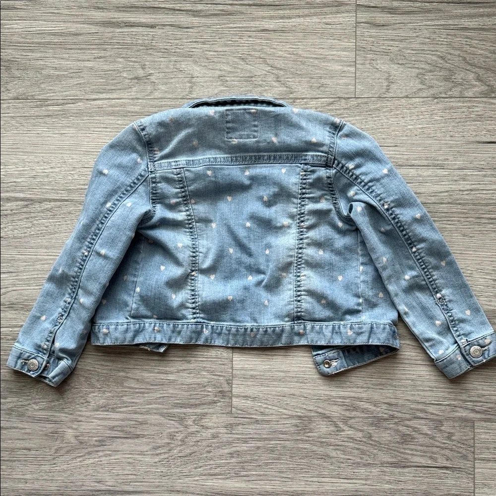 OshKosh B'gosh Light Blue Polka Dot Jean Jacket Size 5T